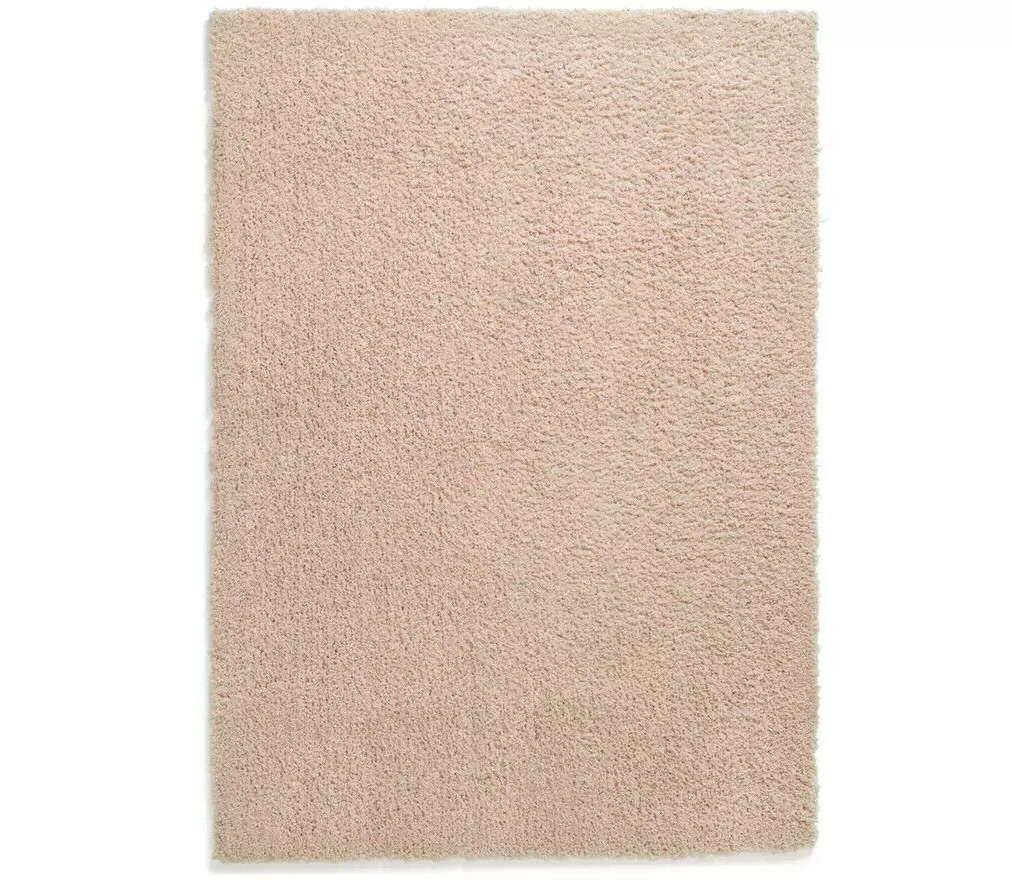 Habitat Recycled Cosy Plain Shaggy Rug - 160x230cm - Pink | Soft Eco Living Rug