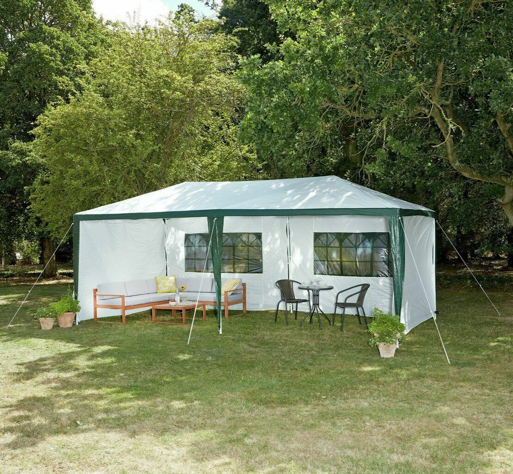 Home 3m x 6m Gazebo with Side Panels | Outdoor Garden Canopy Tent for Parties