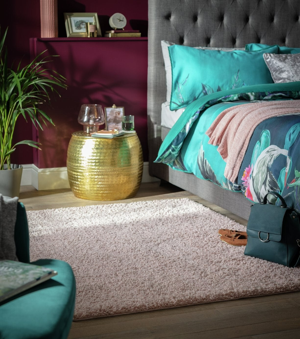 Habitat Cosy Recycled Blush Shaggy Rug - 290x200cm