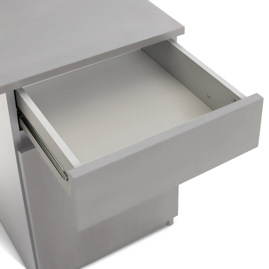 Habitat Jenson 1 Drawer Office Desk - Grey | Modern Computer Workstation Table