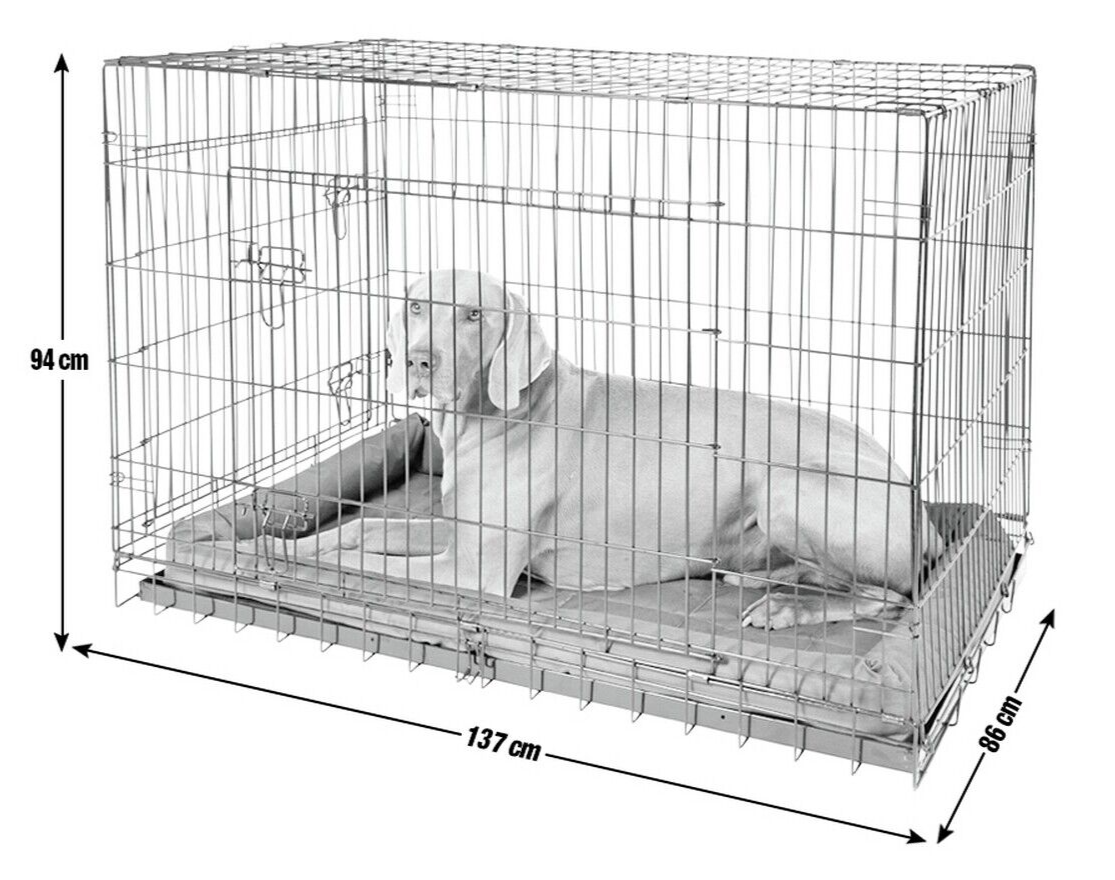 Double Door XXL Pet Cage H94xW137xD86cm ( B Grade )