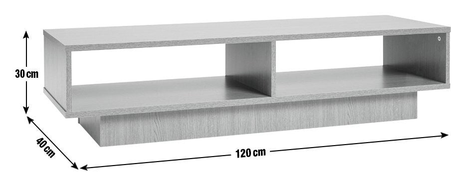 Habitat Cubes TV Unit Oak Effect | Compact TV Stand Open Shelves Media Storage