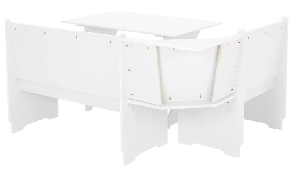 Haversham Corner Dining Set & Bench - White