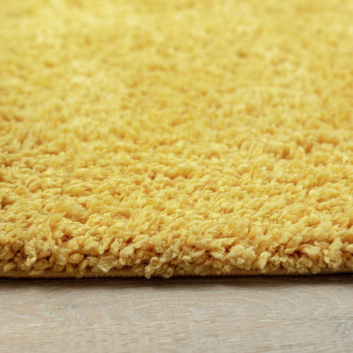 Habitat Recycled Plain Cosy Shaggy Rug - 200x290cm - Mustard