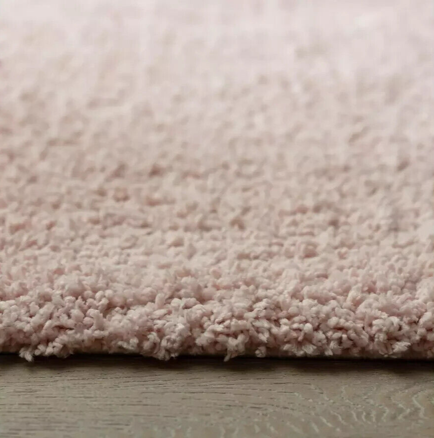 Habitat Recycled Cosy Plain Shaggy Rug - 160x230cm - Pink | Soft Eco Living Rug