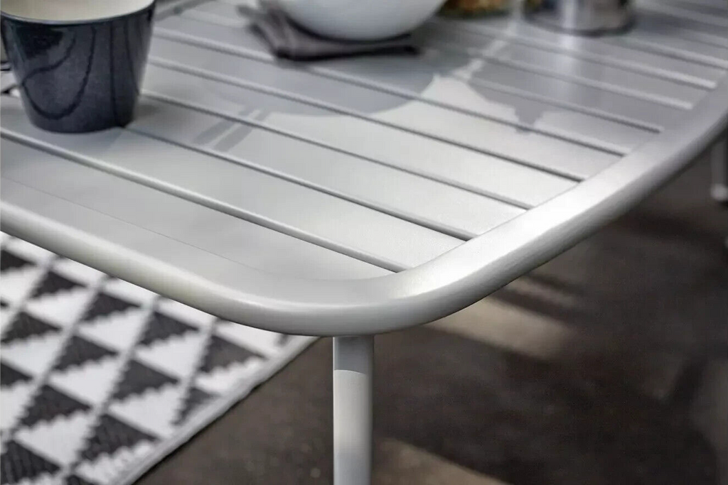 Habitat Nordic Metal Garden Table - Grey - Outdoor Table