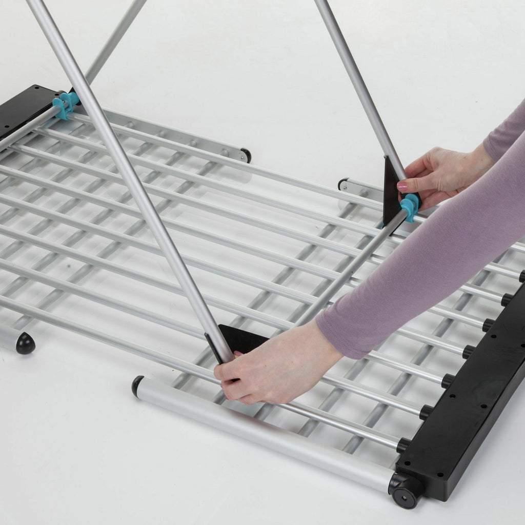 Minky Wing 12m Heated Clothes Airer with Cover | Indoor Drying Rack for Laundry
