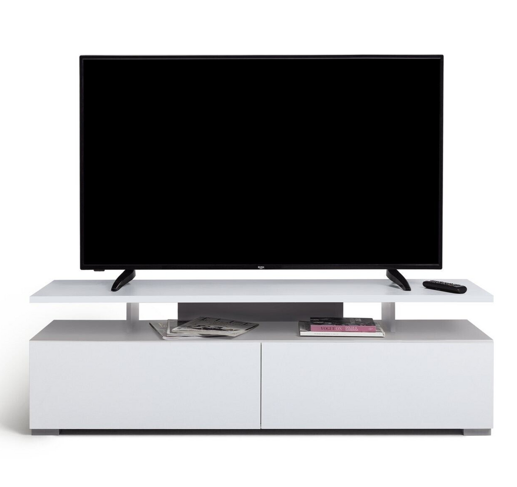 Habitat Floating Top TV Unit - White | Modern Stylish TV Stand Storage Living