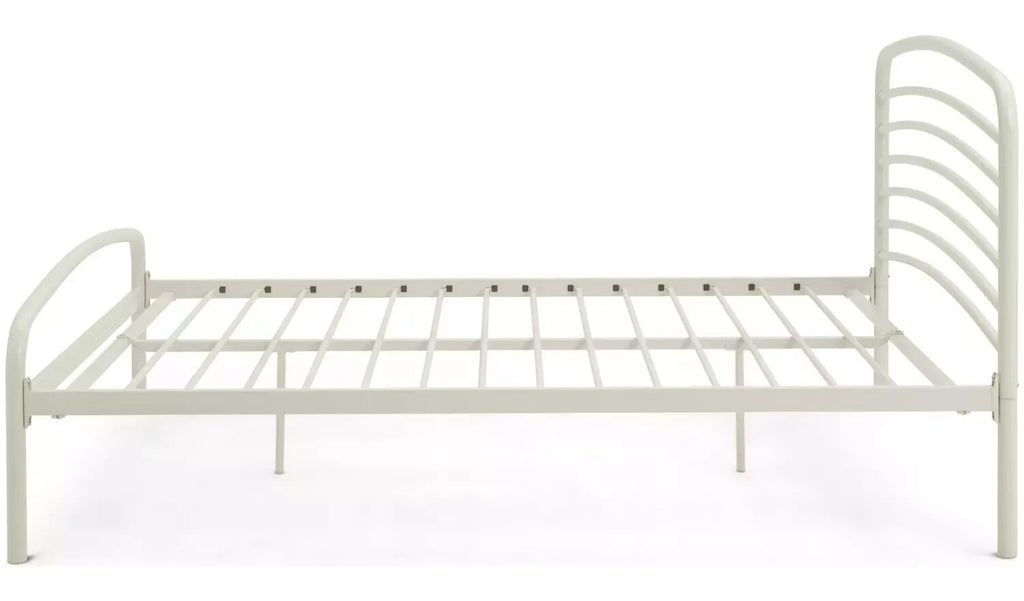 Jubilee Double Metal Bed Frame - Off White | Cream Metal Bed Frame Classic Style