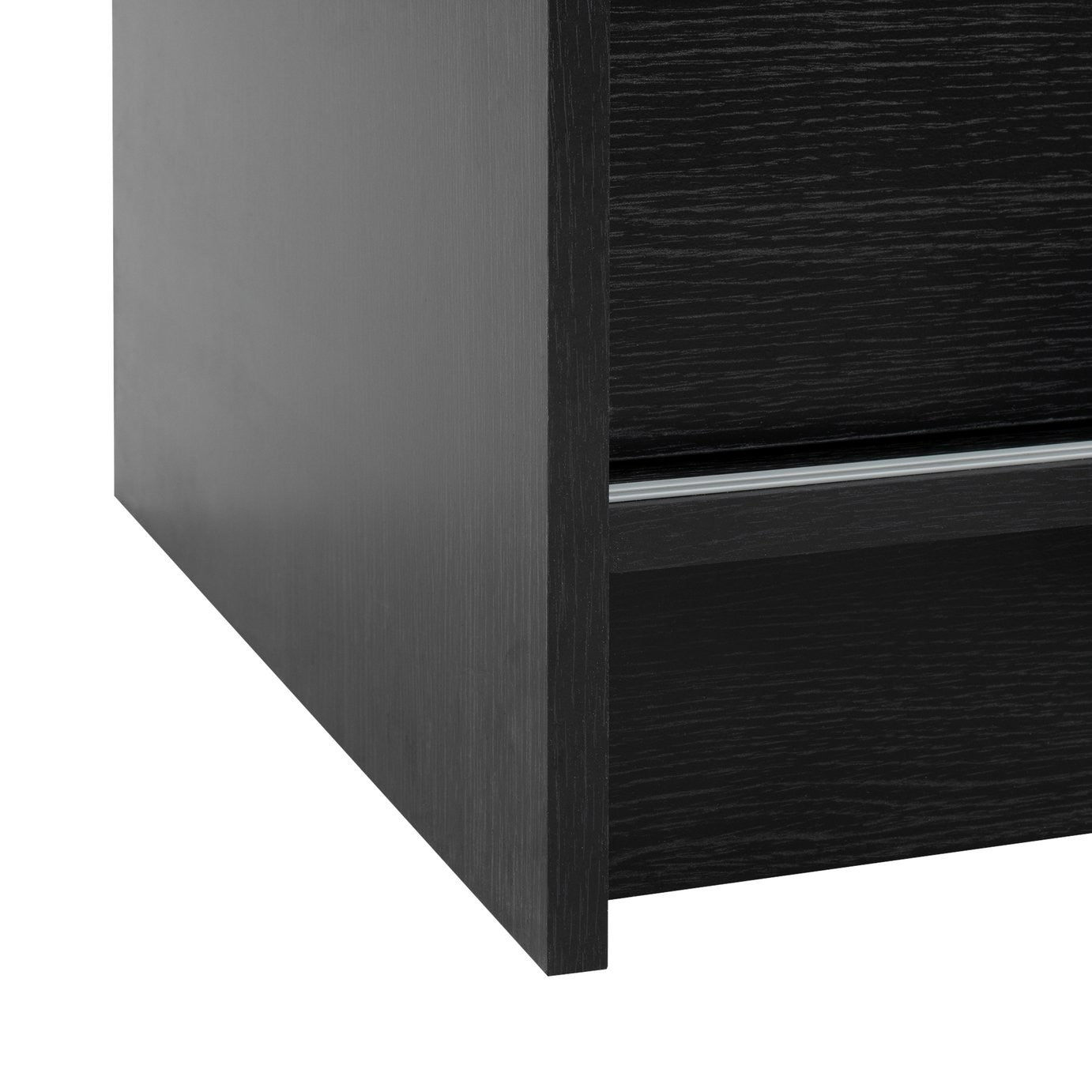 Home Malibu 1 Door Sliding Wardrobe - Black  ( B Grade )