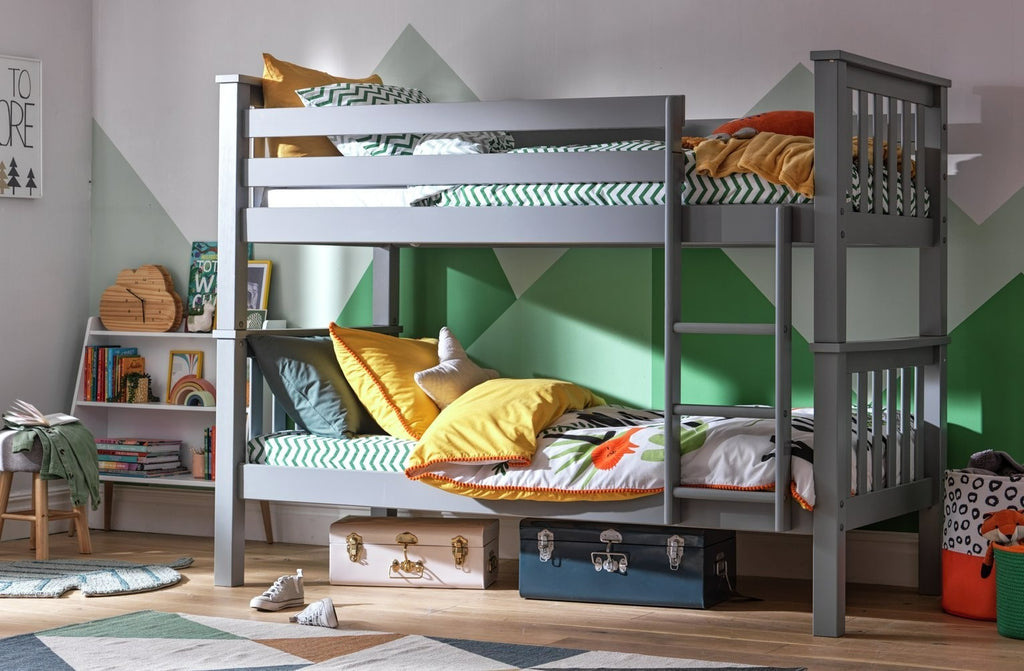 Heavy Duty Detachable Bunk Bed Frame - Grey | Durable bunk bed