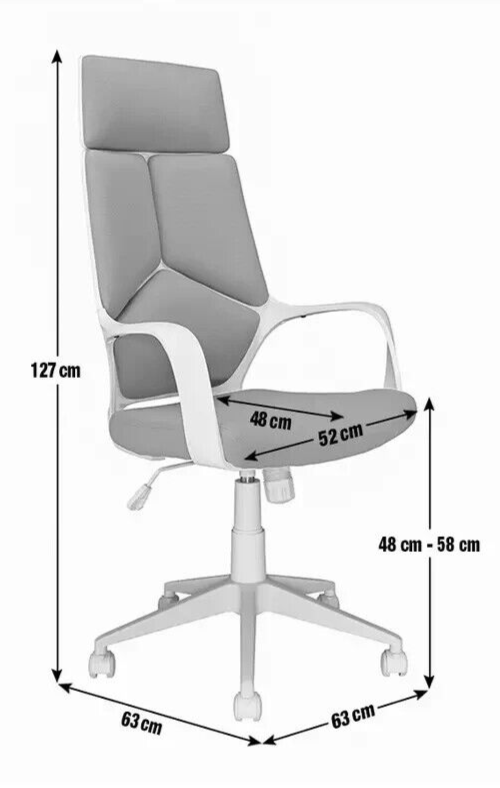 Habitat Alma High Back Ergonomic Office Chair - Grey
