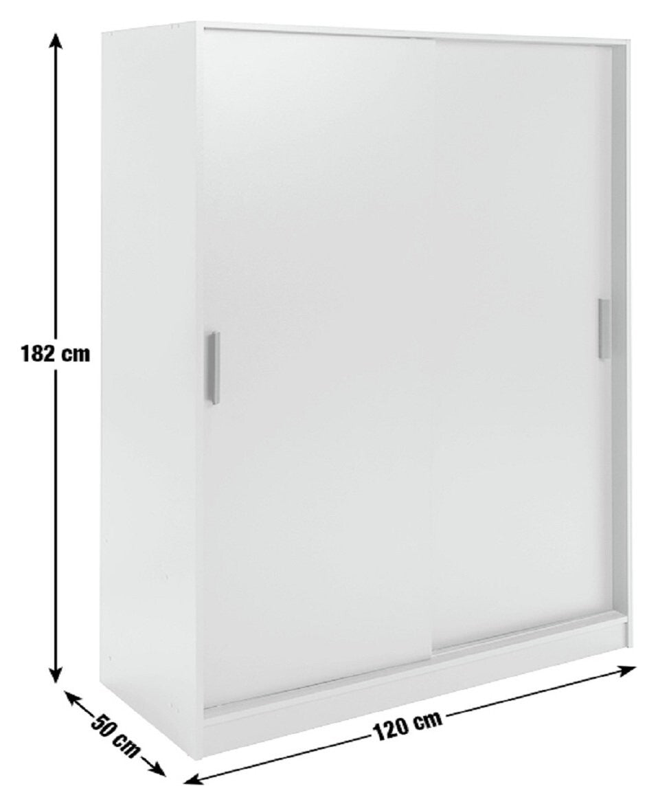 Nova 2 Door Sliding Wardrobe - White
