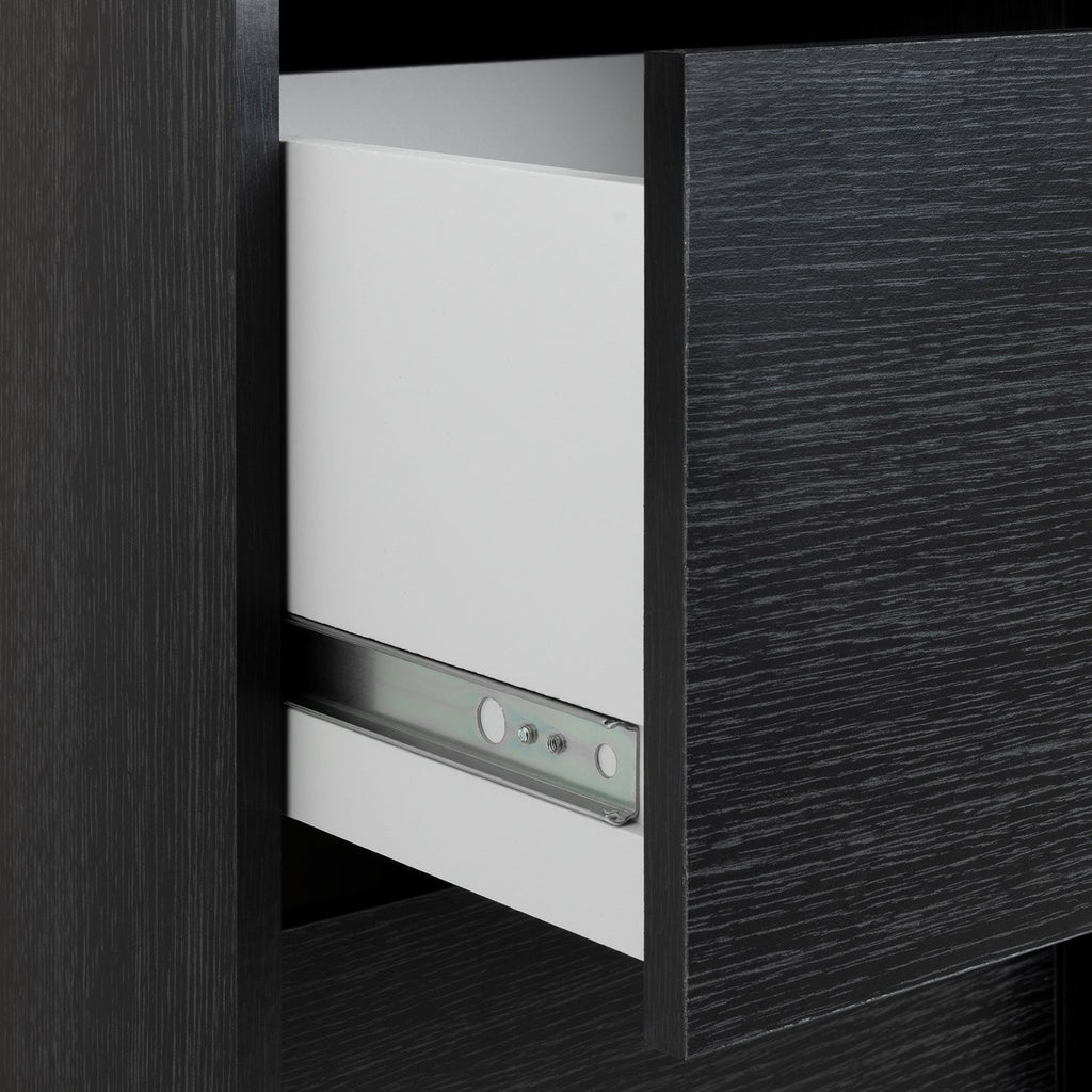 Home Malibu 1 Door Sliding Wardrobe - Black | small space wardrobe