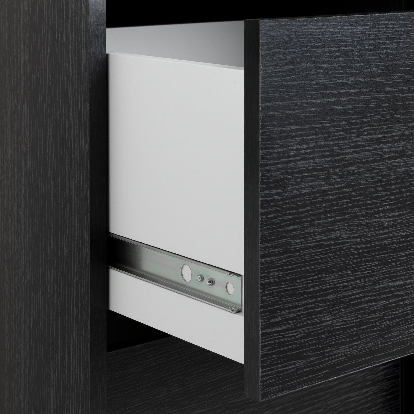 Home Malibu 1 Door Sliding Wardrobe - Black | small space wardrobe