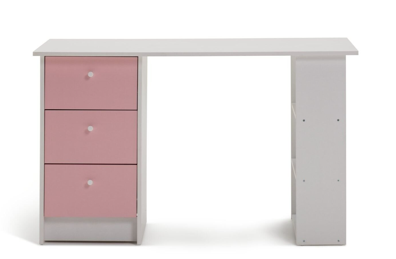 Kids Malibu 3 Drawers Desk - Pink & White ( B Grade )