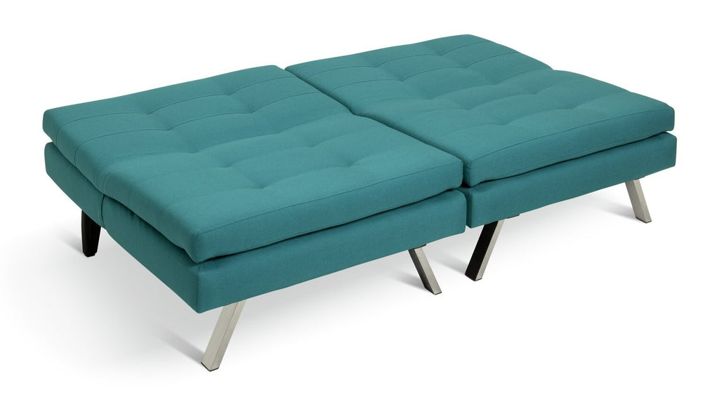 Duo Fabric Clic Clac Sofa Bed - Teal ( B Grade )