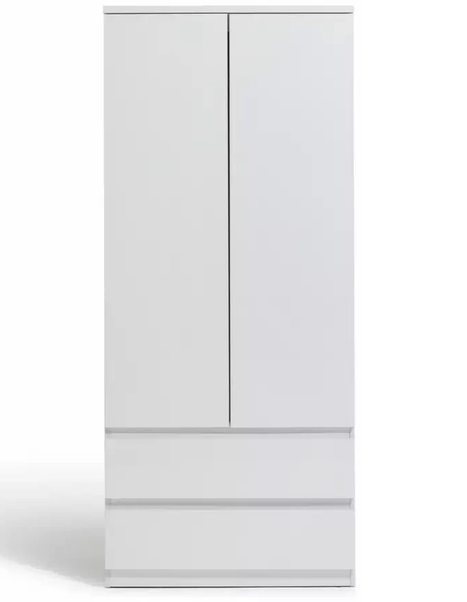 Jenson 2 Door 2 Drawer Wardrobe - White Gloss ( B Grade )