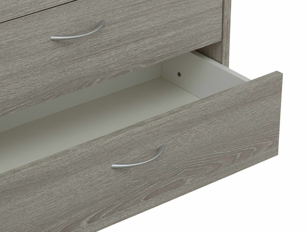 Seville 5 Drawer Chest - Grey Oak Effect ( B Grade )