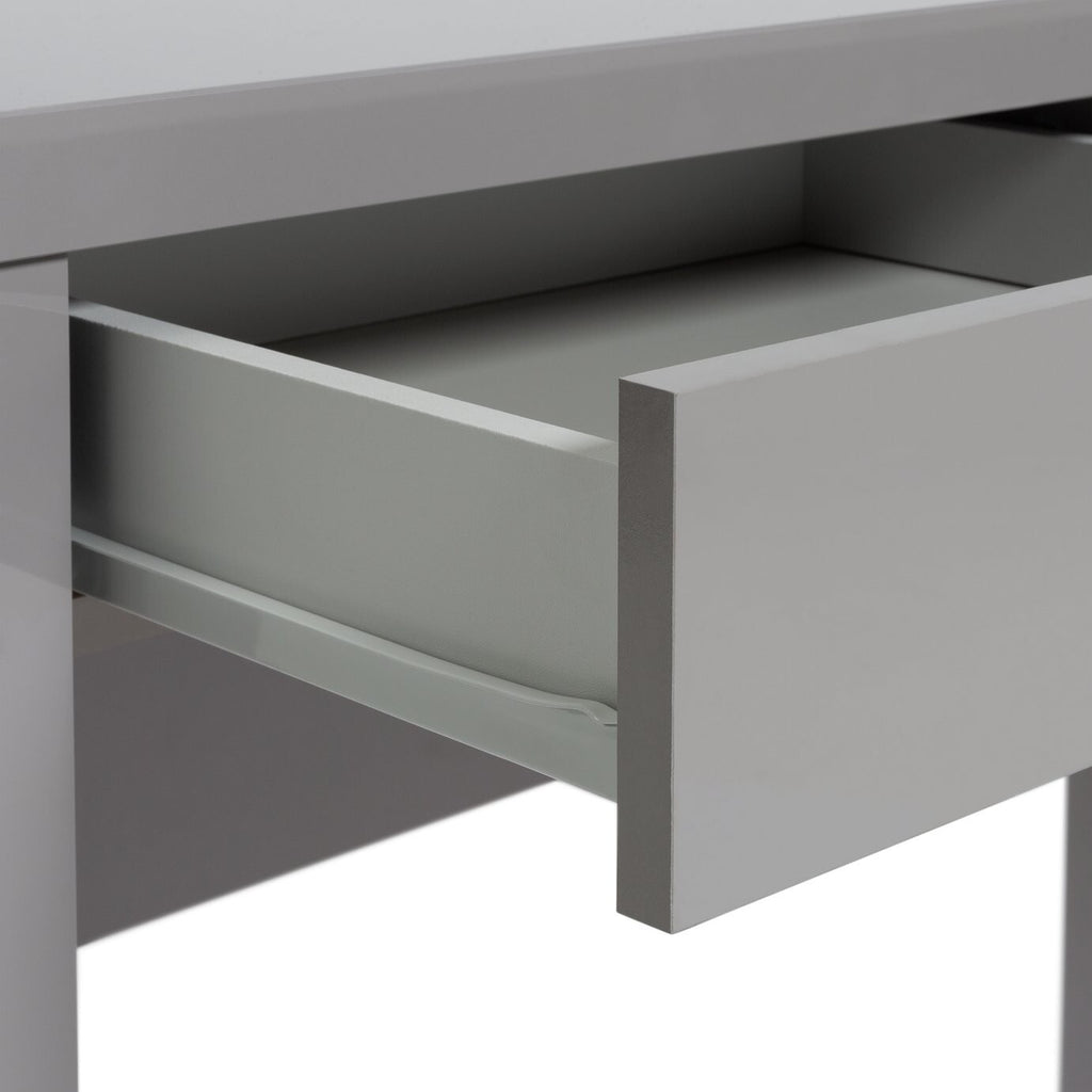 Habitat Jenson Grey Gloss Dressing Table Desk â€“ Modern Hollow ( B Grade 29716 )