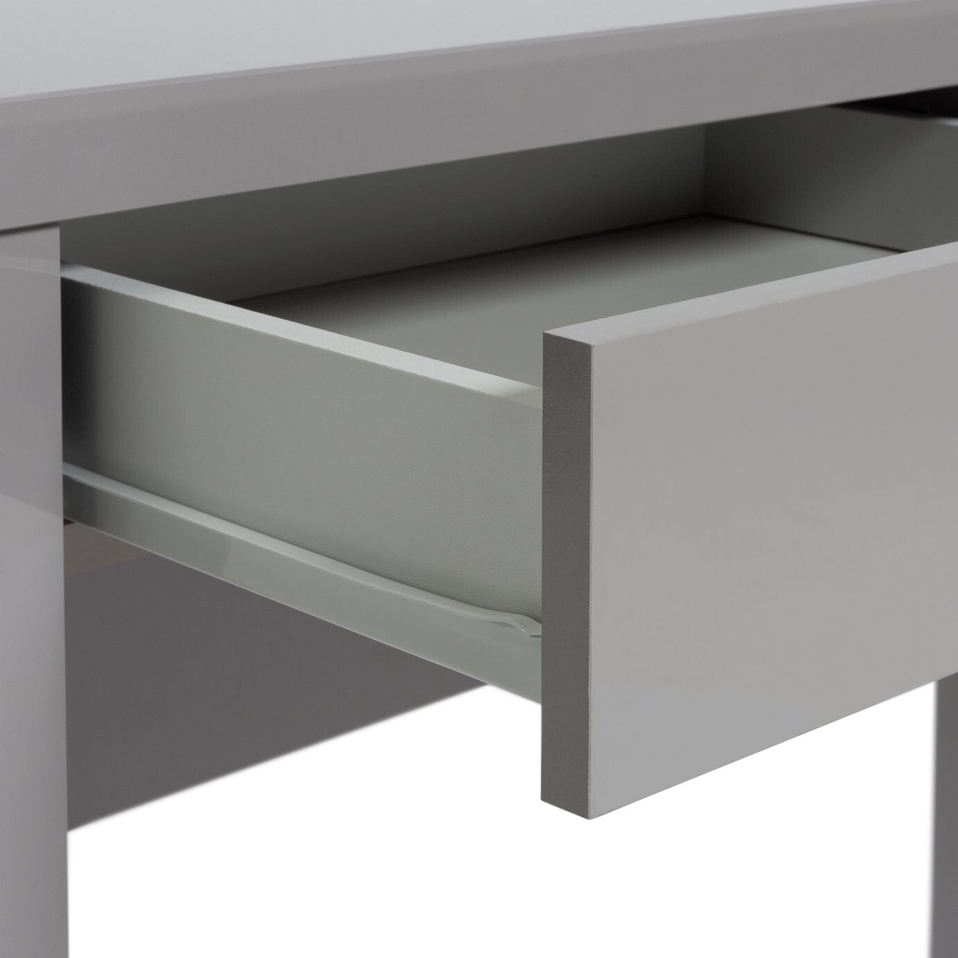 Habitat Jenson Grey Gloss Dressing Table Desk â€“ Modern Hollow ( B Grade 29716 )