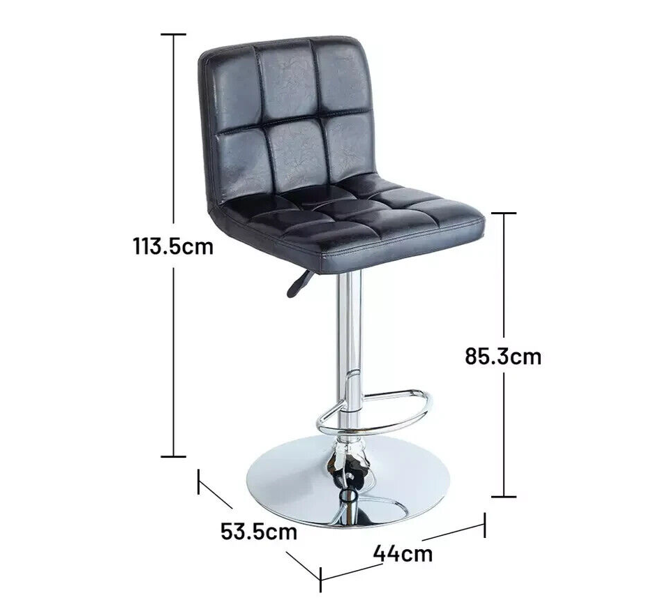 Nitro Bar Stool - White | Modern White Kitchen Breakfast Bar Chair Chrome Base