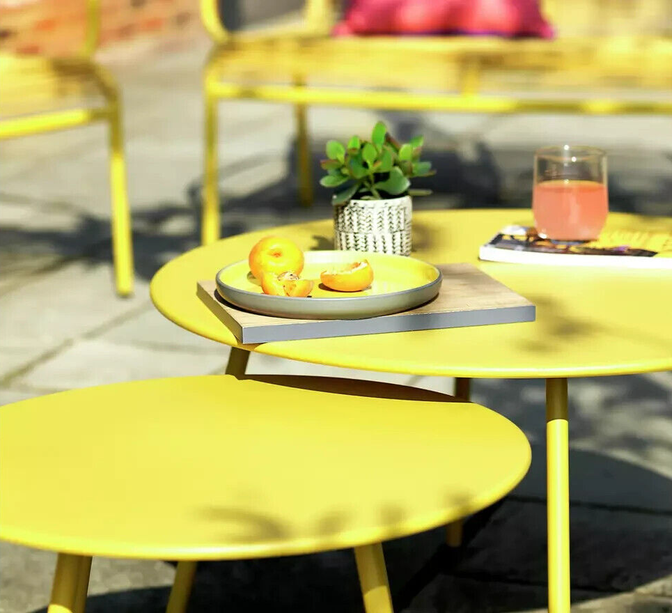 Habitat Ipanema 4 Seater Metal Garden Sofa Set - Yellow