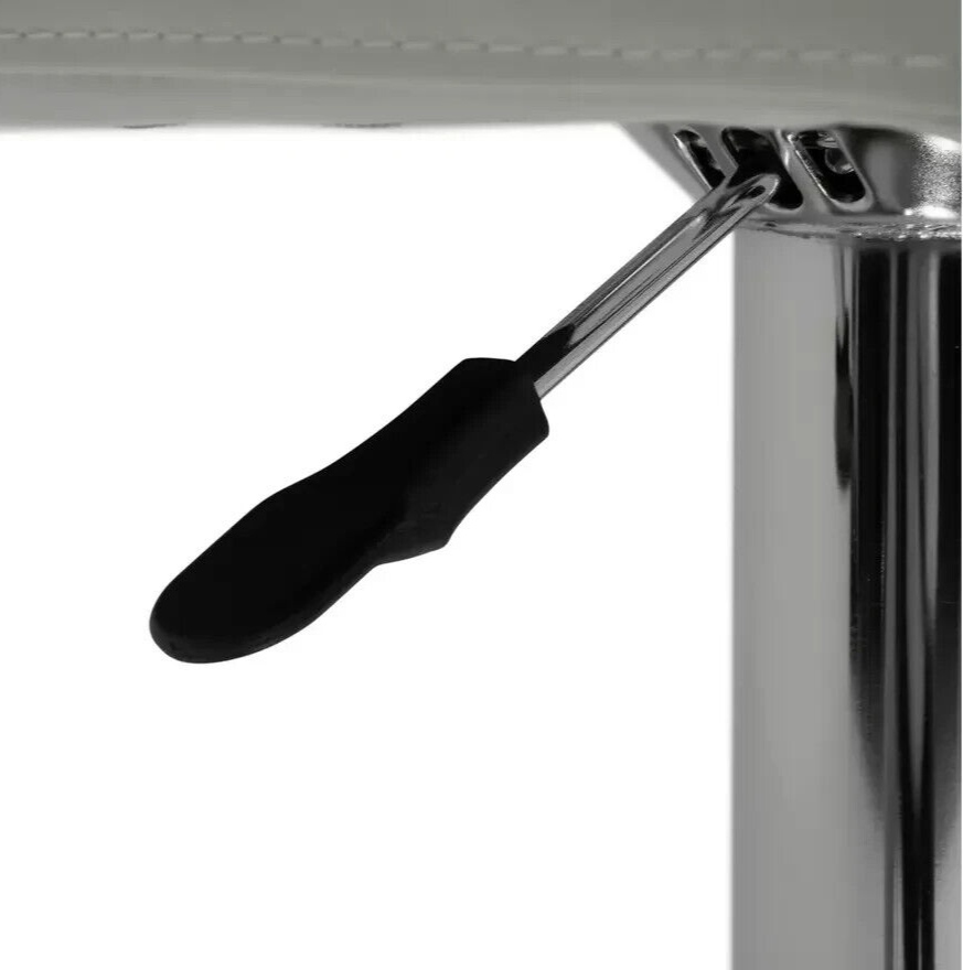 Nitro Bar Stool - White | Modern White Kitchen Breakfast Bar Chair Chrome Base