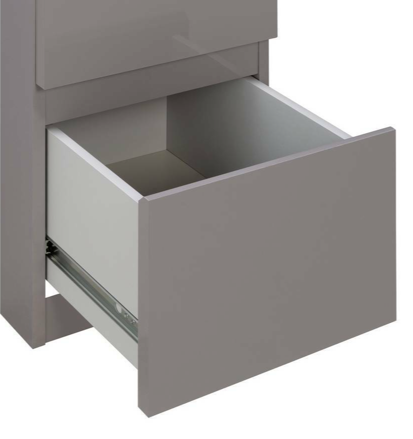 Habitat Jenson 6 Drawer Dressing Table Desk - Grey Gloss ( B Grade 53849 -53854)
