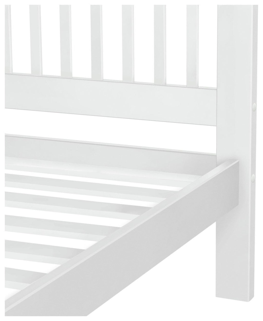 Home Aubrey Double Wooden Bed Frame - White | Wooden Bed Frame
