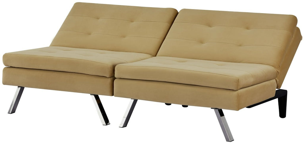 Habitat Duo Fabric 2 Seater Clic Clac Sofa Bed - Camel