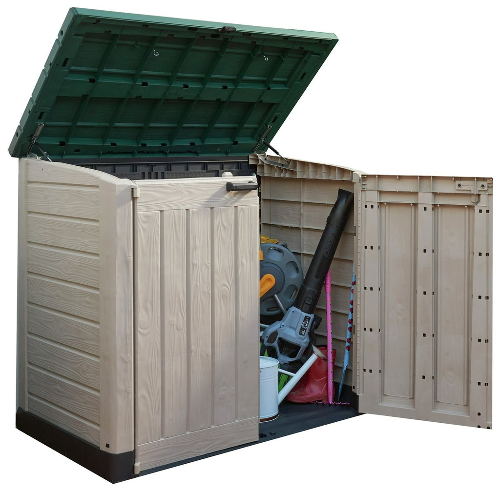 Keter Store It Out Max 1200L Garden Storage Box -Beige/Green | 1200L garden stor