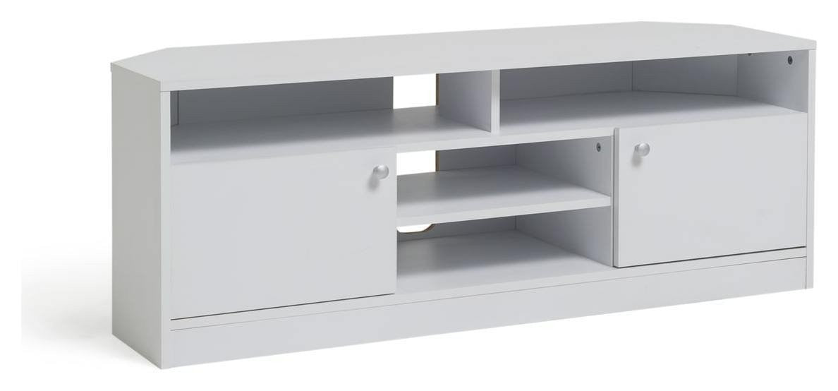 Home Corners 2 Door TV Unit - White | TV Stand with Storage