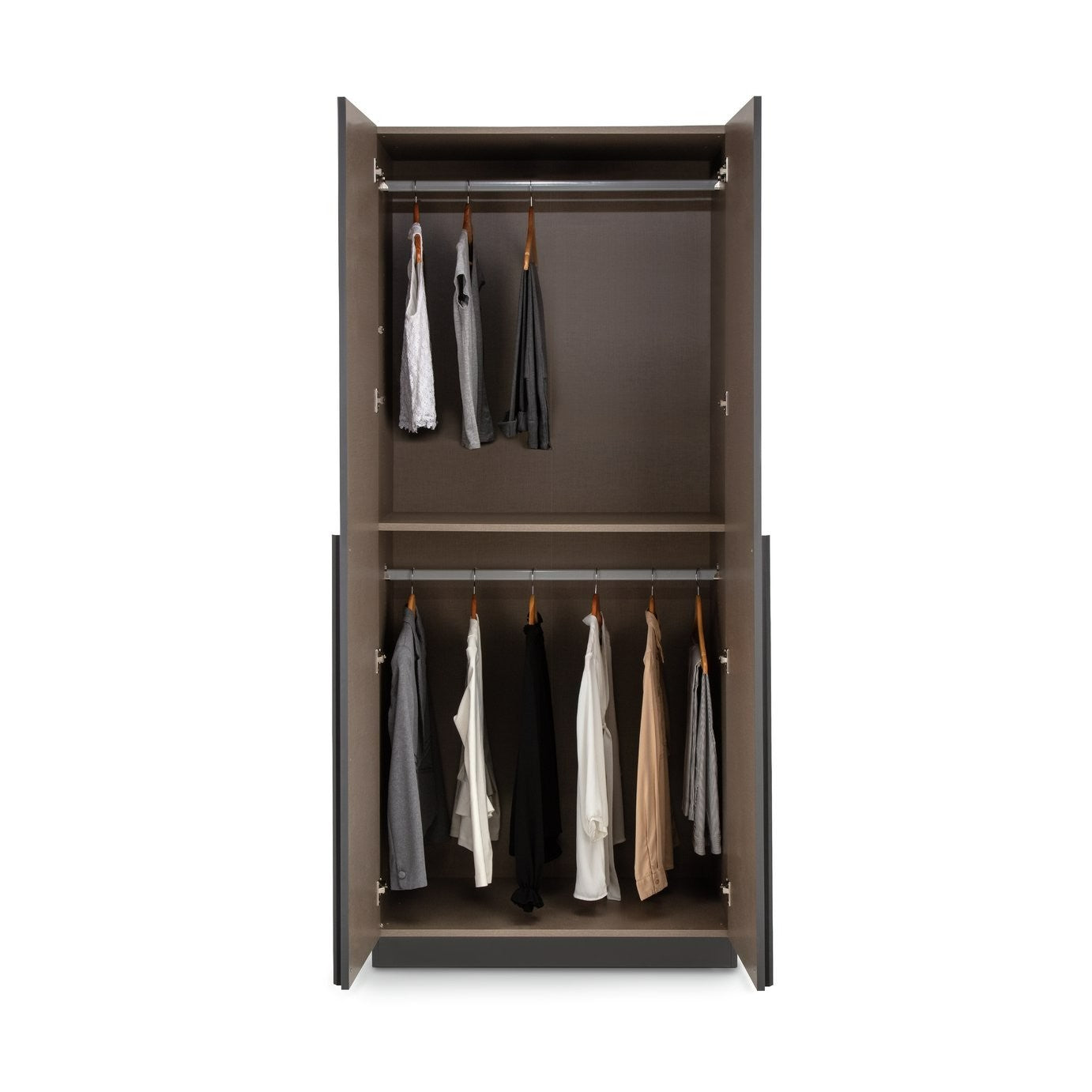 Munich 2 Door Wardrobe - Anthracite | Munich dark wardrobe