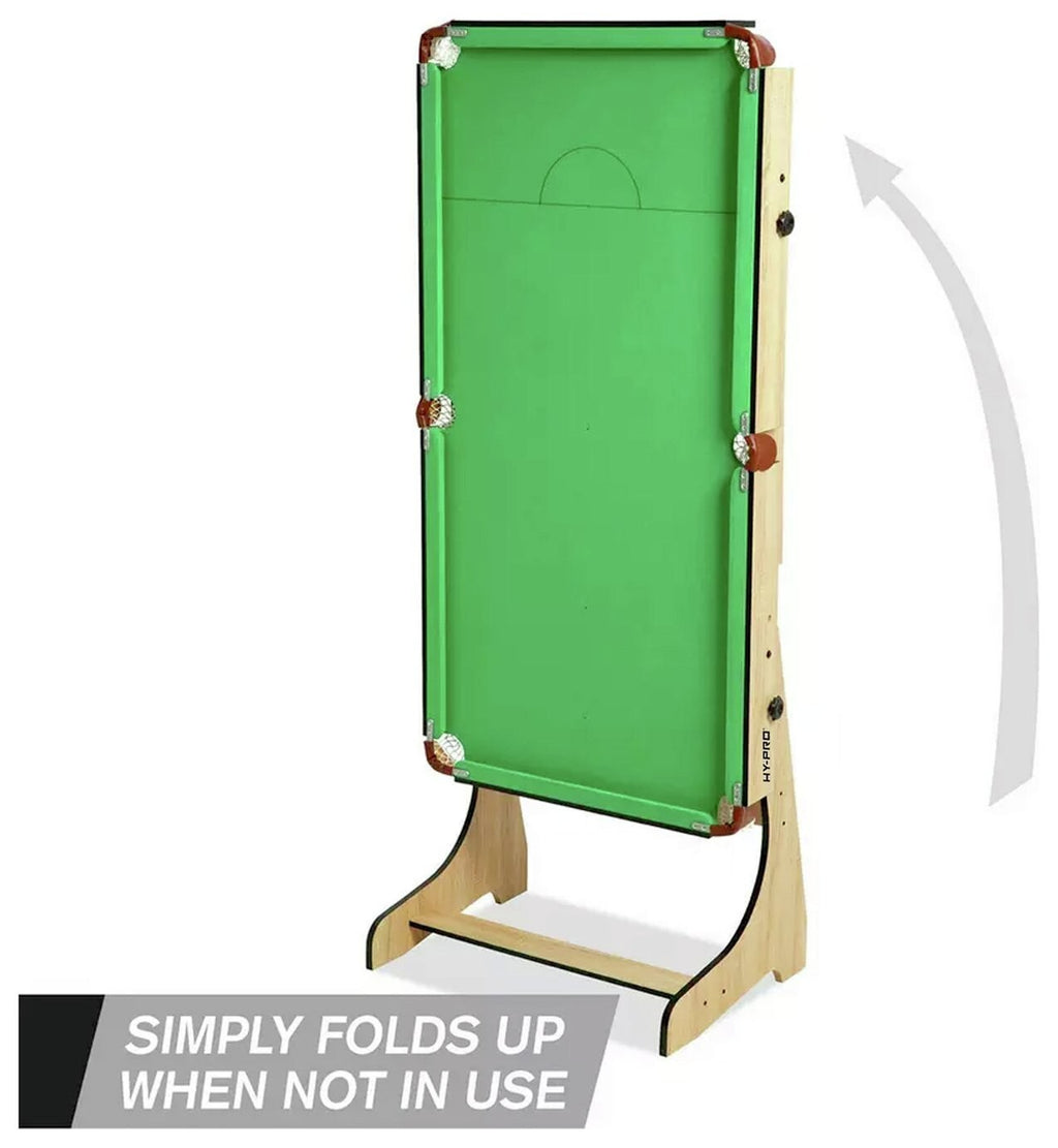 Hy-Pro 6ft Folding Snooker and Pool Table - Oak
