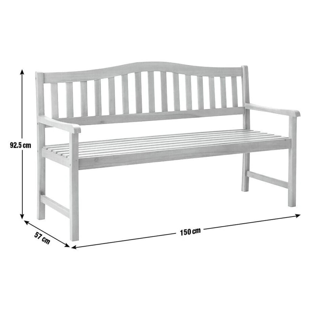 Henrietta 3 Seater Wooden Garden Bench ( B Grade 12359)