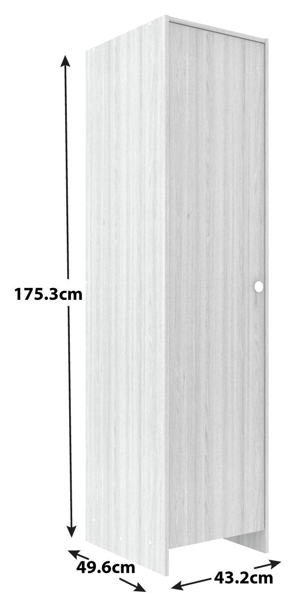 Seville 2 Piece 1 Door Wardrobe Set - Anthracite ( B Grade 40117 - 40120 )