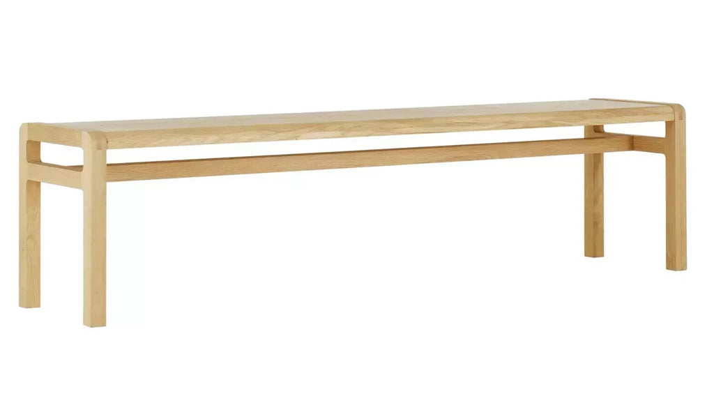 Habitat Radius 4 Seater Solid Oak Dining Bench - 180cm