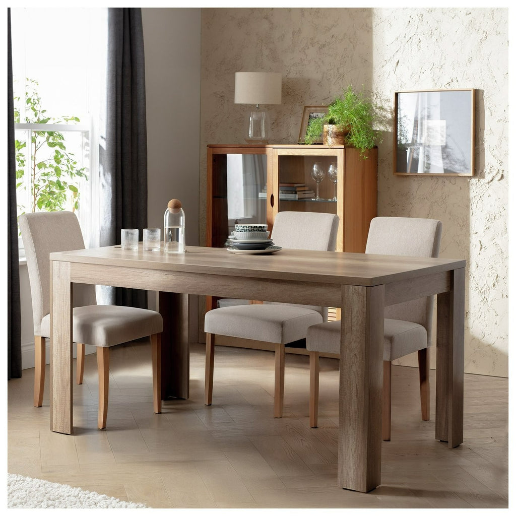 Home Preston 6 Seater Dining Table - Natural | Dining table for large kitchen