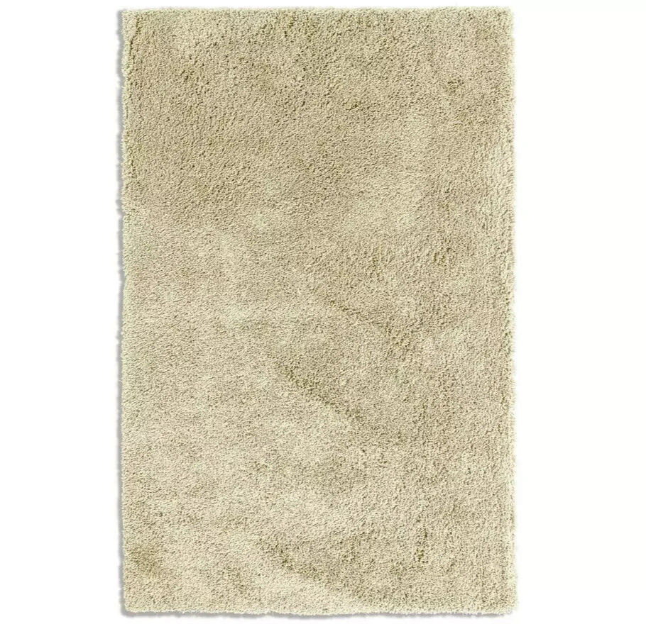 Habitat Noodle Shaggy Plain Rug - Cream - 160x230cm | Soft Textured Carpet Rug