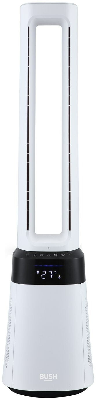 Bush Bladeless 2-in-1 Fan and Air Purifier - Black & White