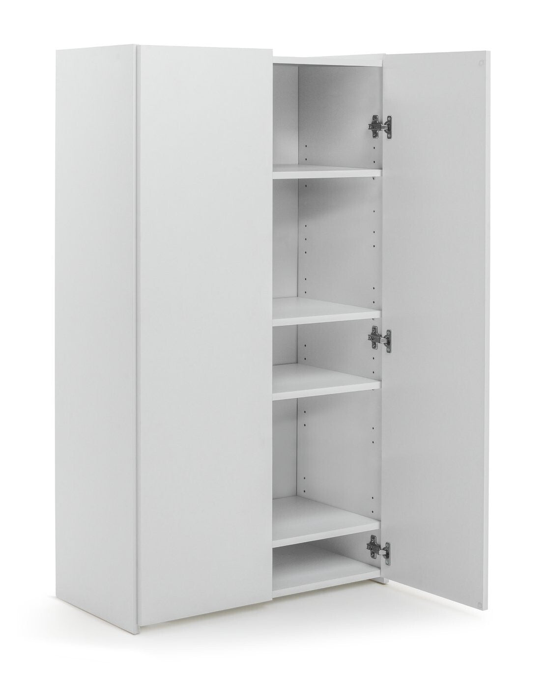 Seville Space Saving 4 Shelf Shoe Storage Cabinet - White