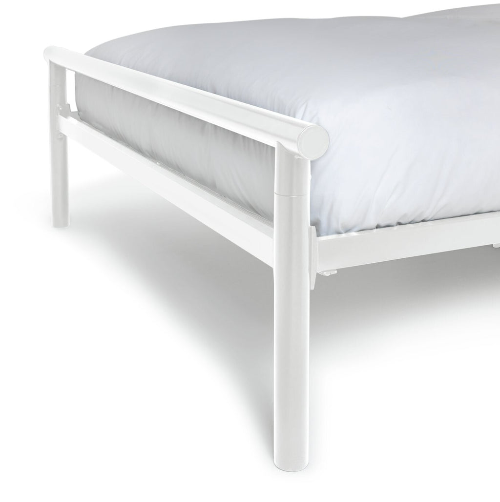 Avalon Small Double Metal Bed Frame - White ( B Grade 37136 - 37134 )
