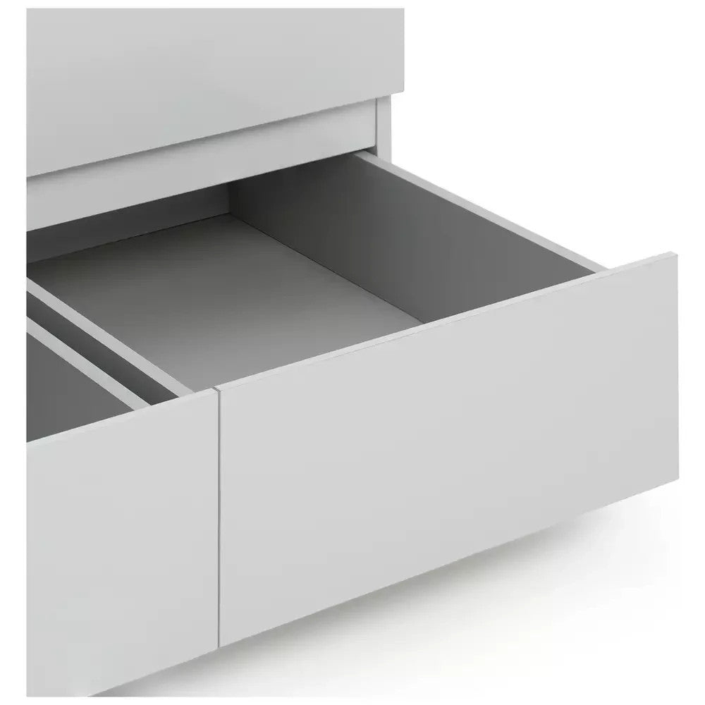 Jenson 3 Door 4 Drawer Mirror Wardrobe - White Gloss ( B Grade )