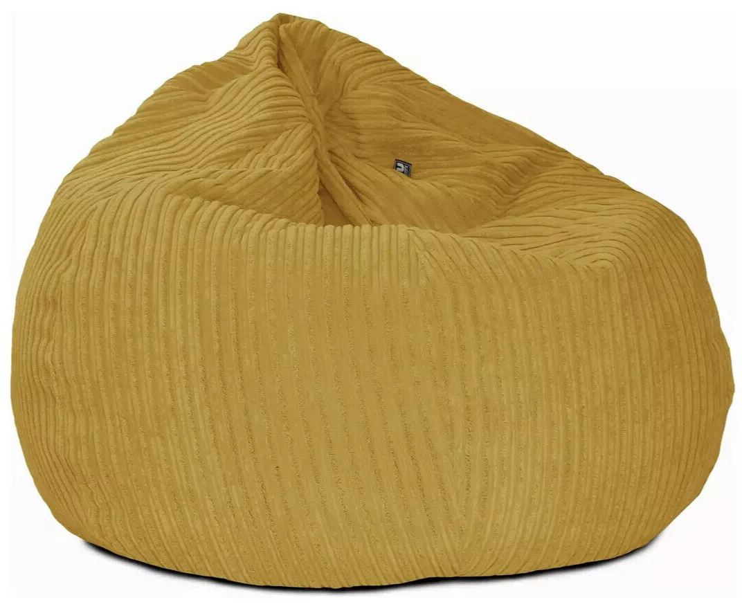 Rucomfy Jumbo Cord Slouchbag Bean Bag - Mustard | Mustard Beanbag Chair Seating