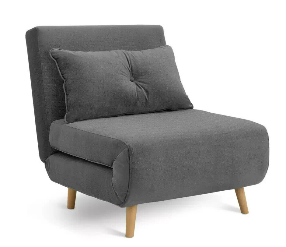 Habitat Roma Single Compact Fabric Chairbed - Grey