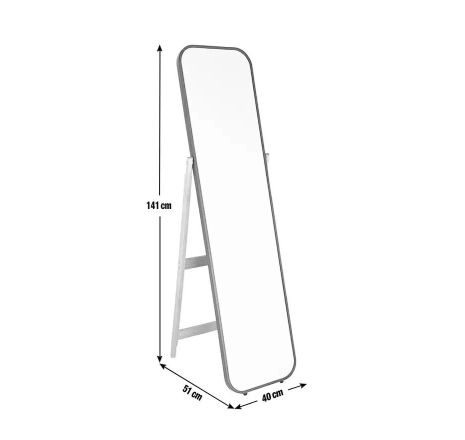Free Standing Mirror - Black - 40x141cm