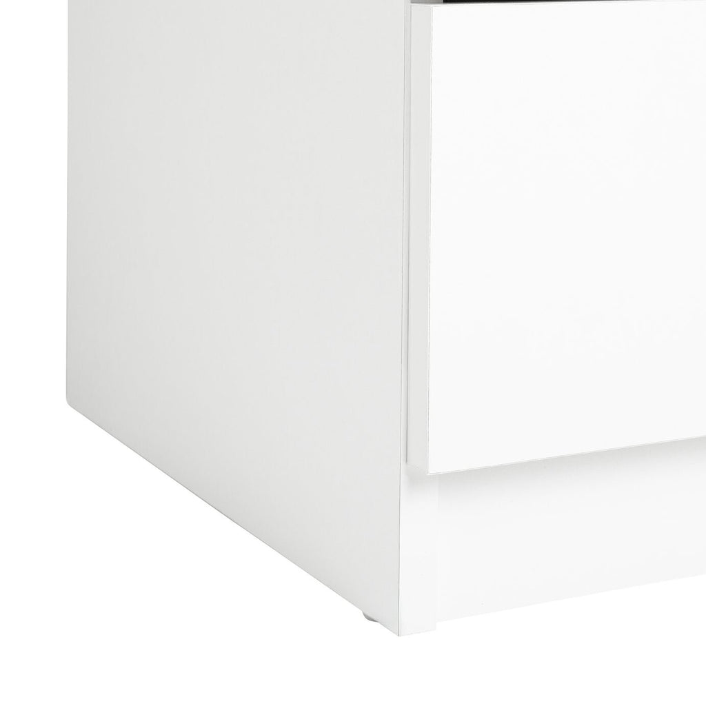 Home Brisbane 5 Drawer Chest White | Modern Storage Cabinet Dresser Furniture