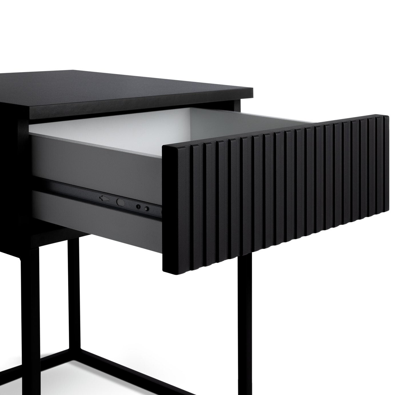 Habitat Digby 1 Drawer Bedside Table - Anthracite ( B Grade 27156 )