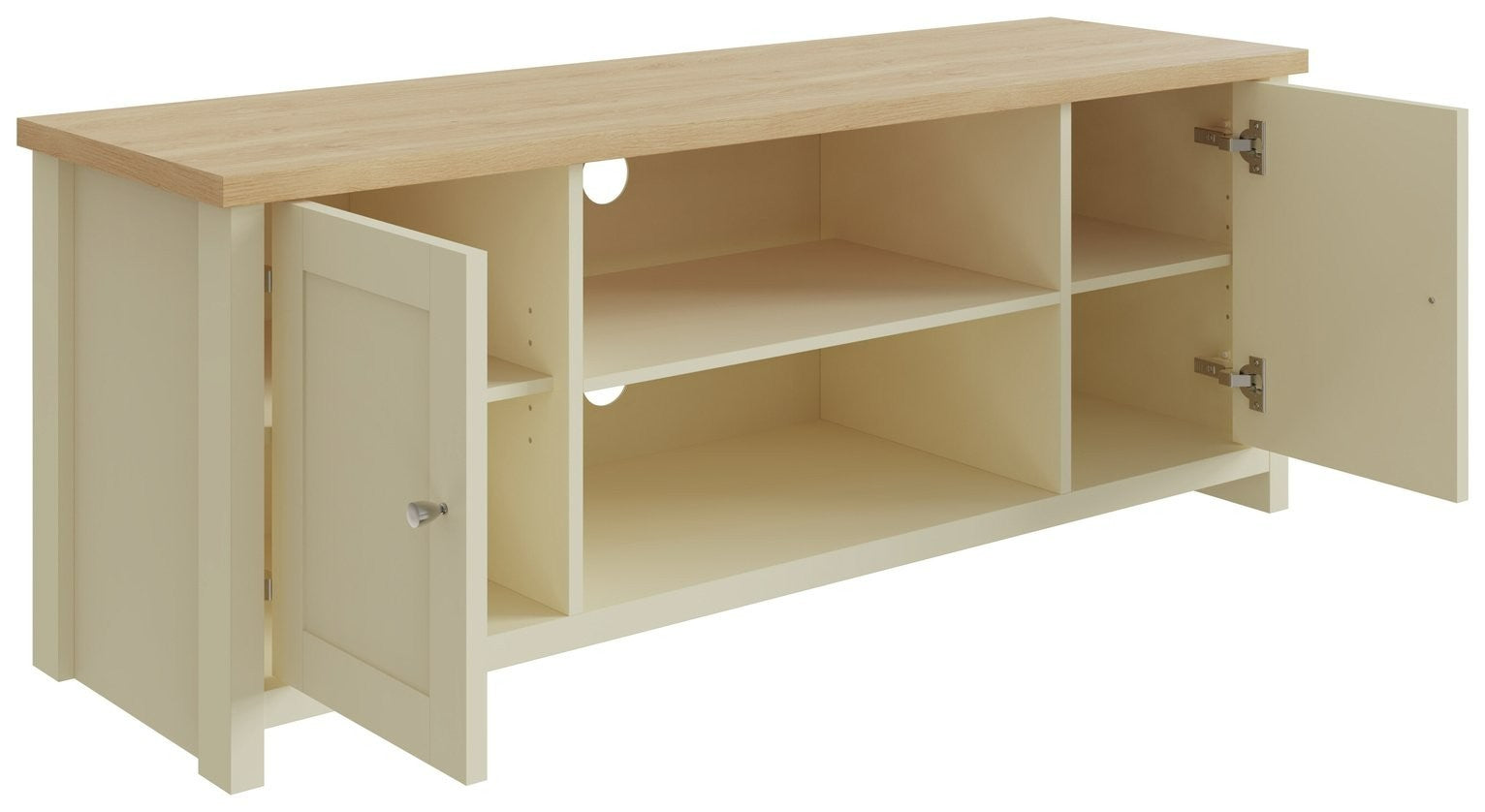 GFW Lancaster 2 Door TV Unit - Cream | 2 door TV unit